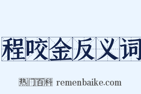 程咬金反义词是什么意思的图片